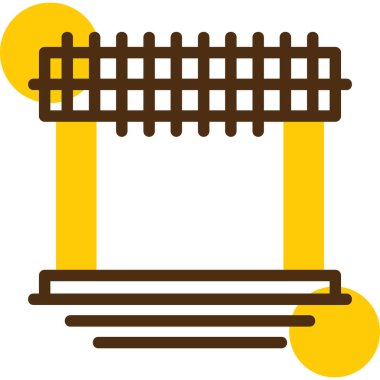 çit vektör simgesi modern basit vektör illüstrasyonu