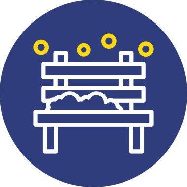 Bir bina simgesinin vektör illüstrasyonu