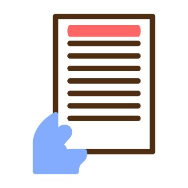 kontrat vektör renk çizgisi simgesi