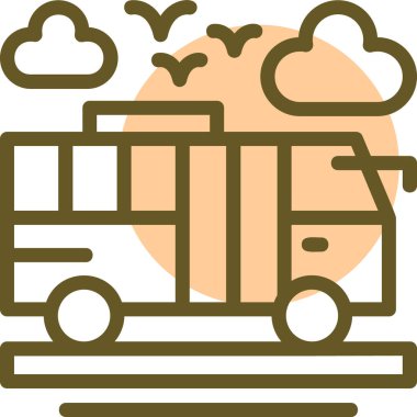 bus simgesi vektör illüstrasyonu