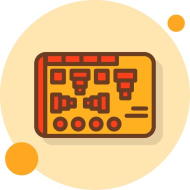 Kontrol makinesi simgesi - ana hatlar biçiminde