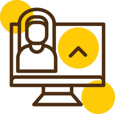 Online eğitim. Basit resimleme