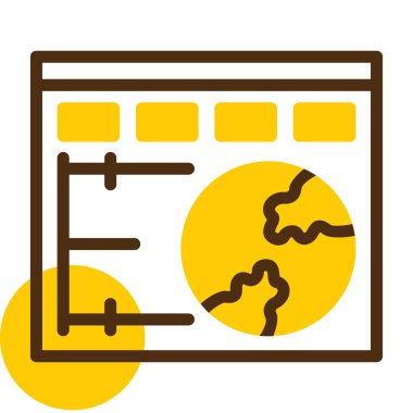 Web düzeni renk simgesi. vektör illüstrasyonu