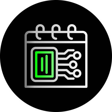 Seo ve teknoloji simgesinin vektör illüstrasyonu