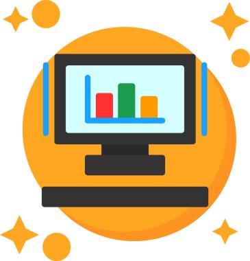 Bilgisayar. Web simgesi basit illüstrasyon