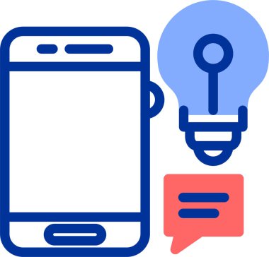 Cep telefonu. Web simgesi basit illüstrasyon