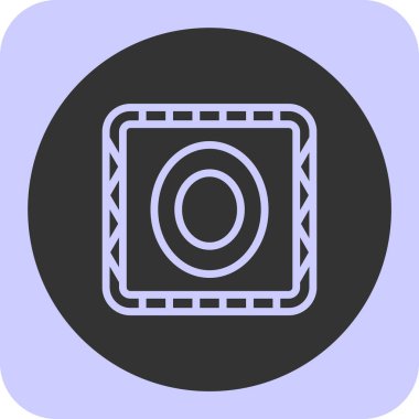 Beyaz arkaplan üzerindeki kamera vektör illüstrasyonu.