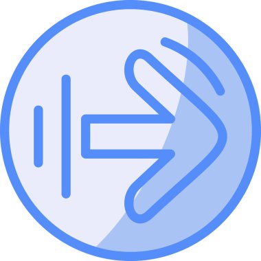 Mavi ve kırmızı renkli bir simgenin vektör illüstrasyonu