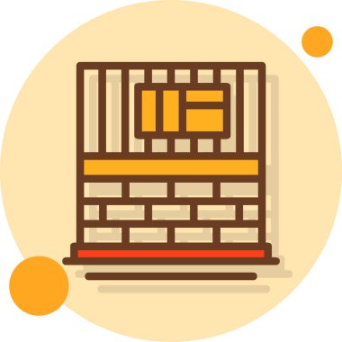 oda içi mobilya simgesi düz stil