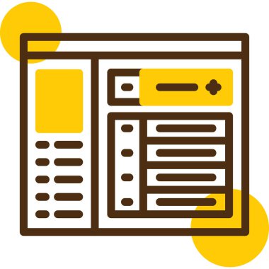 Web düzeni renk simgesi, vektör illüstrasyonu