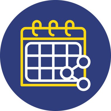 Takvim simgesi, vektör illüstrasyonu basit tasarım