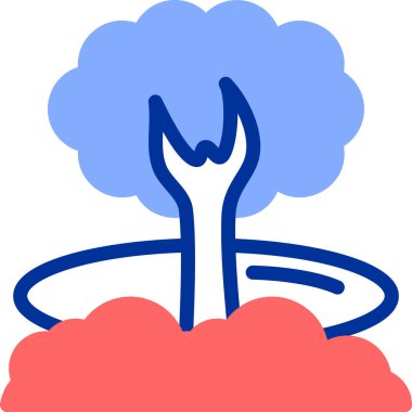 Bir ağaç simgesinin vektör illüstrasyonu