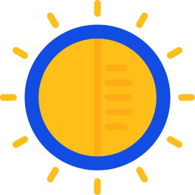 Güneş. Web simgesi basit illüstrasyon