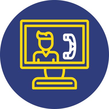 Çağrı merkezi. Web simgesi basit tasarım