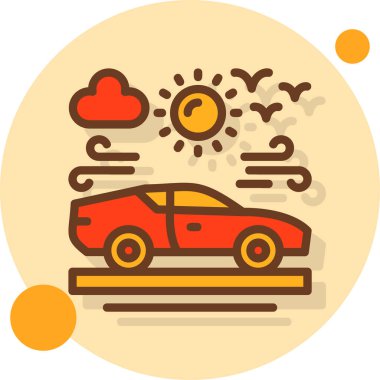 araba simgesi vektör illüstrasyonu