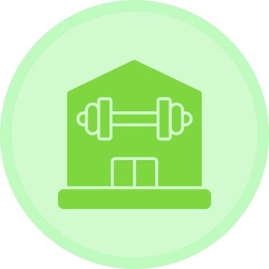 Spor salonu. Web simgesi basit illüstrasyon