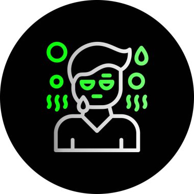 Yüz simgesi olan emojinin vektör illüstrasyonu