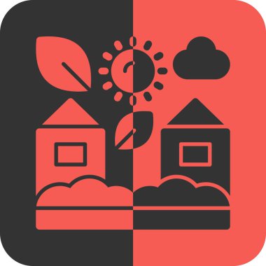 Modern çiftlik simgesinin vektör illüstrasyonu