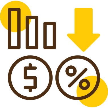 finansal eğilim düz vektör simgesi