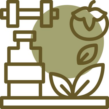 Bir bitki simgesinin vektör illüstrasyonu