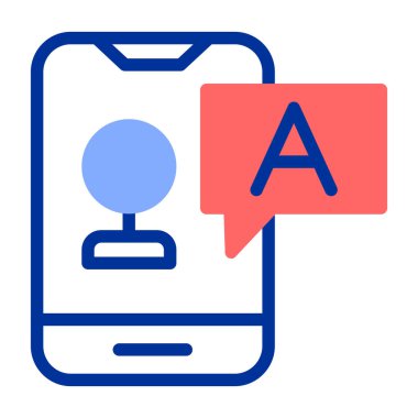 Konuş. Web simgesi basit illüstrasyon