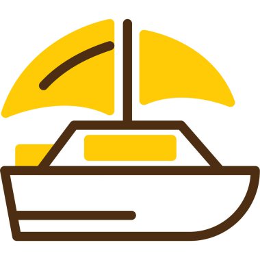 Tekne. Web simgesi basit illüstrasyon