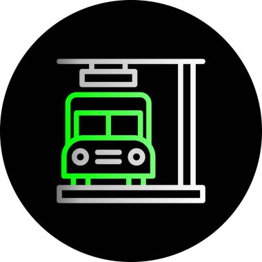 bus simgesi vektör illüstrasyonu