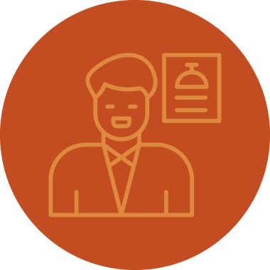 Adamım. Web simgesi basit illüstrasyon