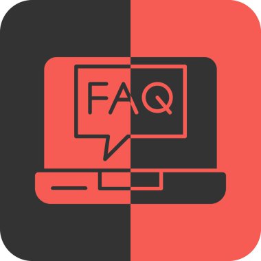 Faq vektör dairesi renk düz simge tasarımı