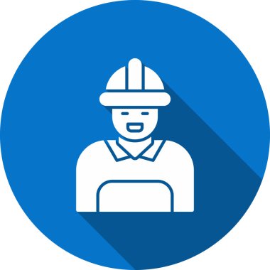 İşçi Vektörü Şekil Simgesi Tasarımı