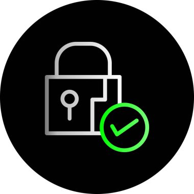 Kilit. Web simgesi basit illüstrasyon