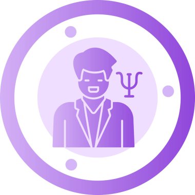 Erkek doktor glyph ikon vektör illüstrasyonu