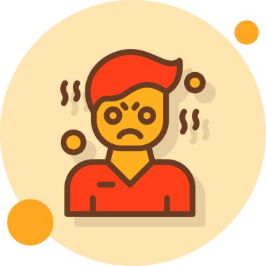 üzgün adam simgesi, düz tasarım