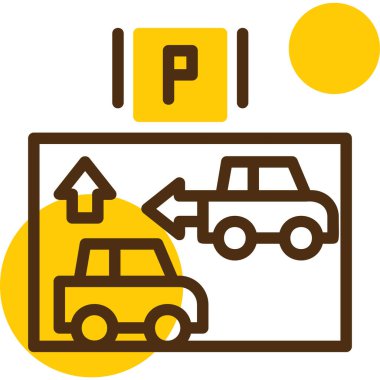 park simgesi vektör illüstrasyonu