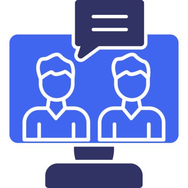 Konuş. Web simgesi basit illüstrasyon