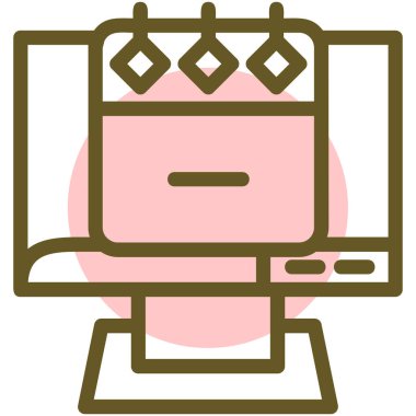 Bilgisayar. Web simgesi basit illüstrasyon