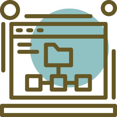 bilgisayar web simgesi, vektör illüstrasyonu