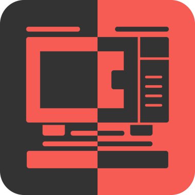 Bilgisayarın vektör illüstrasyon simgesi