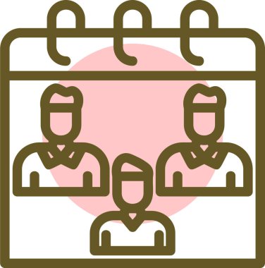 grup insan simgesi, vektör illüstrasyonu