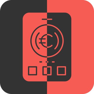 Avro para makinesi düz simgesi.