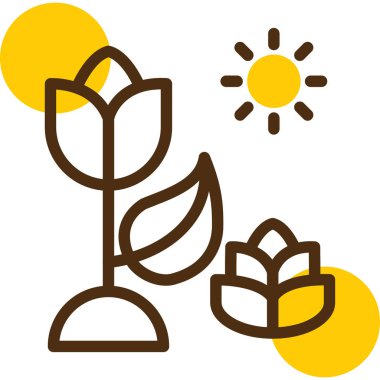 Bitki. Web simgesi basit illüstrasyon