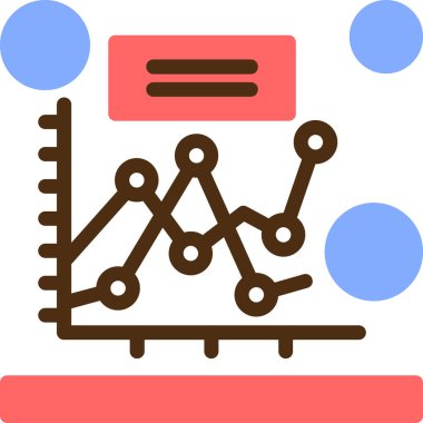 iş grafiği simgesi, vektör illüstrasyonu