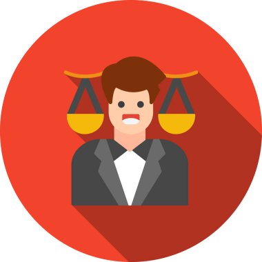 Avukat yassı vektör tasarımı