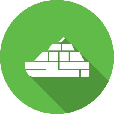 Gemi simgesi. Web için gemi vektör simgelerinin basit illüstrasyonu