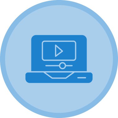 Dizüstü bilgisayar simgesinin vektör çizimi