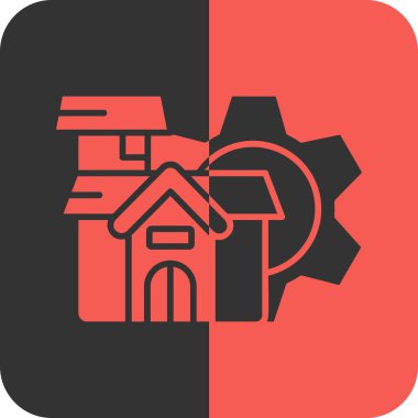  Düz ev vektör simgesi