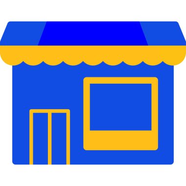 Mağaza. Web simgesi basit illüstrasyon