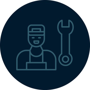 İnşaat işçisinin vektör çizimi