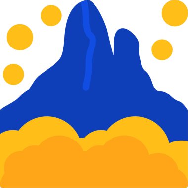 Dağ manzarası. dağ simgesi