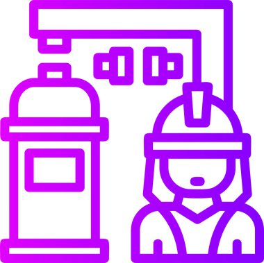 Benzin istasyonu simgesinin vektör illüstrasyonu